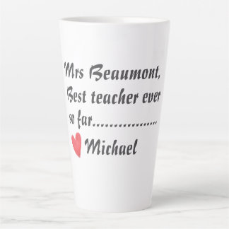 Taza De Café Latte El Mejor Profesor Divertido Hasta Ahora
