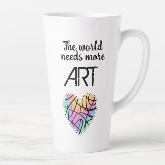 Taza De Café Latte El mundo necesita más arte (Derecha)