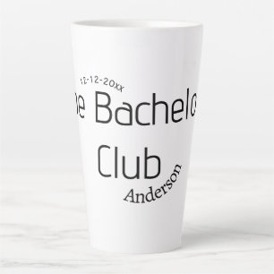 Taza De Café Latte el nombre del club de soltero año elegante curvy d