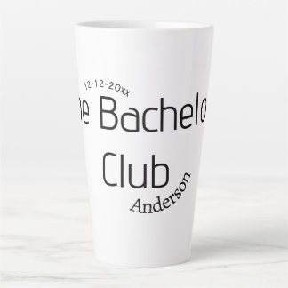 Taza De Café Latte el nombre del club de soltero año elegante curvy d