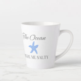 Taza De Café Latte El Océano Me Hizo Salada, Regalo Divertido de Play