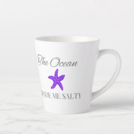Taza De Café Latte El Océano Me Hizo Salada, Regalo Divertido de Play