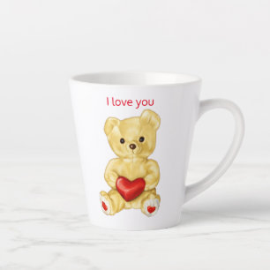 Taza De Café Latte El oso de peluche te amo