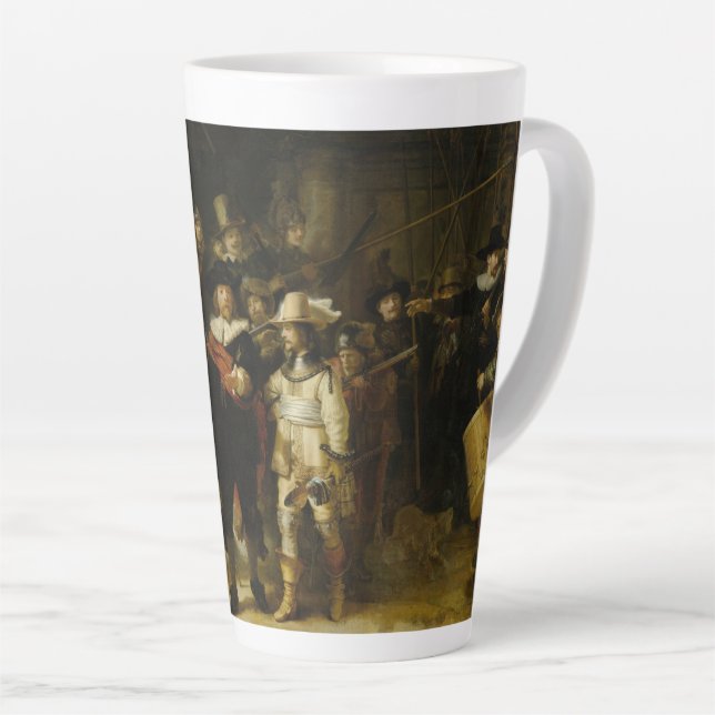 Taza De Café Latte El reloj nocturno Rembrandt (Ángulo derecho)