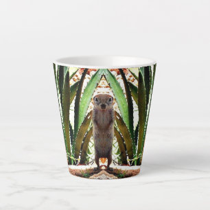 Taza De Café Latte "El rey" ardilla de tierra latte