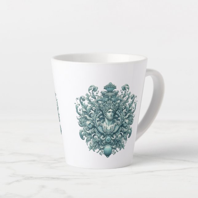 Taza De Café Latte El rey de Aquamarin. (Ángulo derecho)