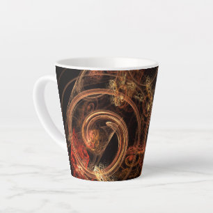 Taza De Café Latte El sonido del arte abstracto de la música