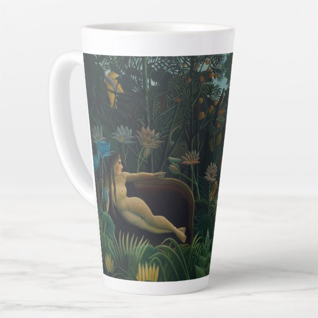 Taza De Café Latte El sueño (Exotique Le Reve) de Henri Rousseau (Ángulo izquierdo)