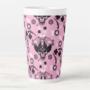 Taza De Café Latte El tema del póquer es afortunado