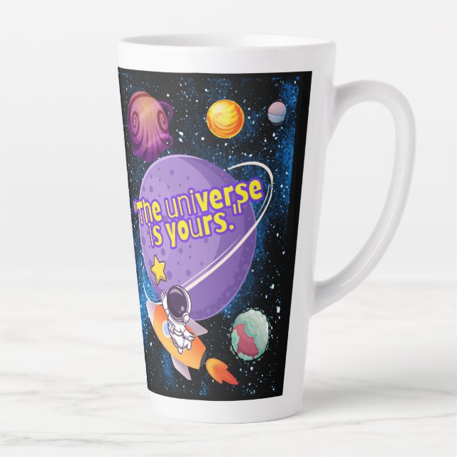 TAZA DE CAFÉ LATTE EL UNIVERSO ES TUYO (Derecha)