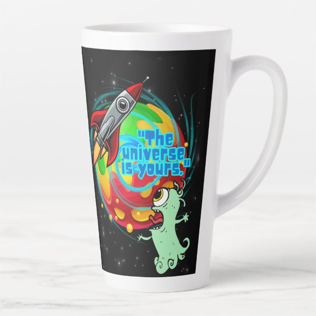 TAZA DE CAFÉ LATTE EL UNIVERSO ES TUYO (Derecha)