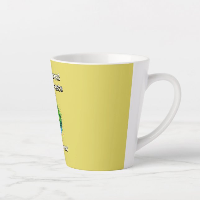 Taza De Café Latte El verde es grande. Día Internacional de los Bosqu (Derecha)