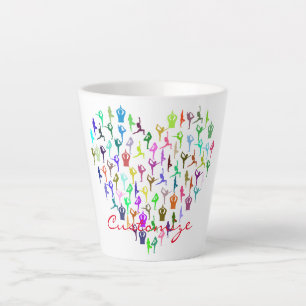 Taza De Café Latte El yoga es el trueno del corazón