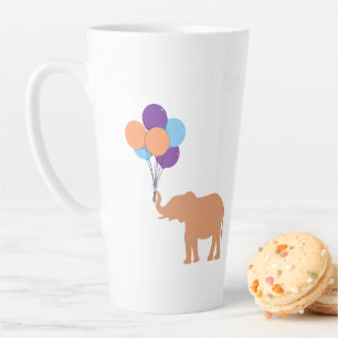 Taza De Café Latte Elefante de globo