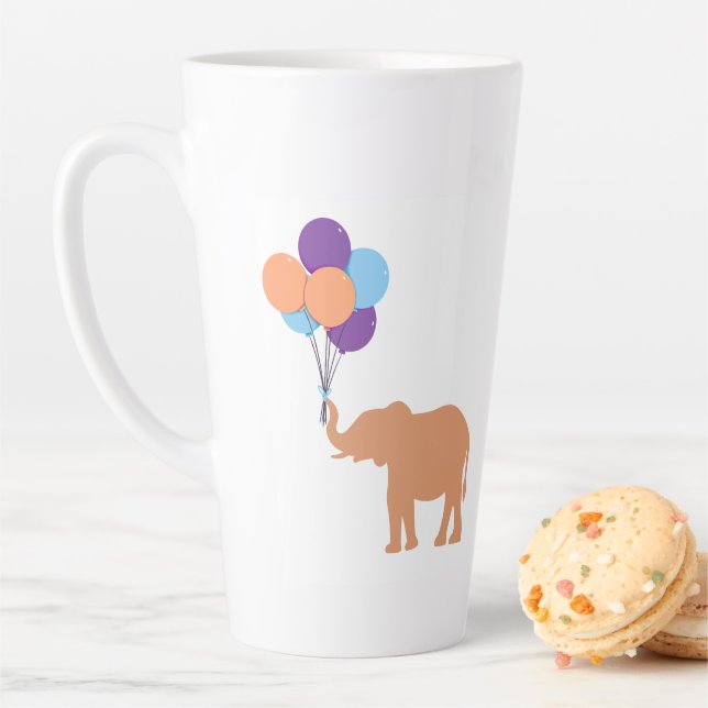 Taza De Café Latte Elefante de globo (In situ)