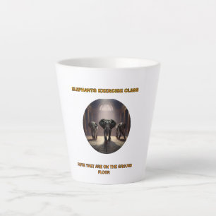 Taza De Café Latte Elefantes Dance Class