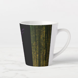 Taza De Café Latte "Elegancia de llama rosada: Latte Mug"