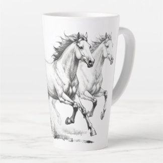 Taza De Café Latte Elegancia Equina