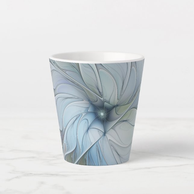 Taza De Café Latte Elegant Beauty Modern Abstract Fractal Art Flower (Anverso)