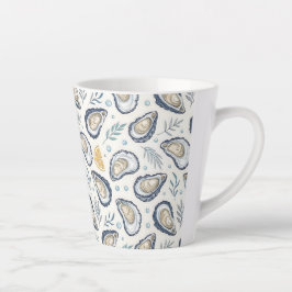 Taza De Café Latte Elegant Marine Oysters