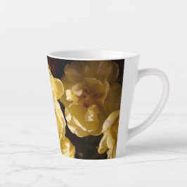 Taza De Café Latte Elegant Yellow Tulips Floral