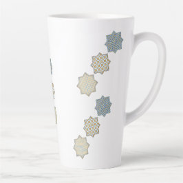 Taza De Café Latte Elegante 'Arabesque Tile Pattern Mug'