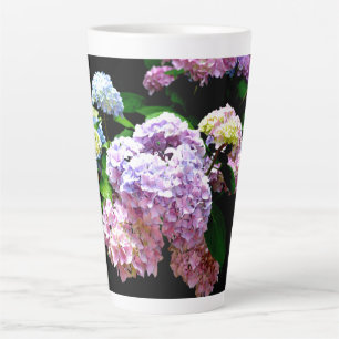 Taza De Café Latte Elegante boho rosa morado azul floral Mejor Mamá N