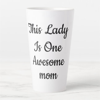 Taza De Café Latte Elegante Café Script "Una Mamá Increíble"