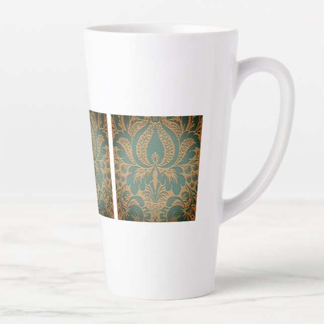 Taza De Café Latte Elegante Día de la Madre Damasco (Derecha)