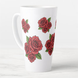 Taza De Café Latte Elegante diseño Rosa
