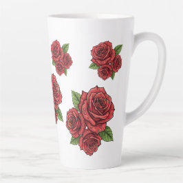 Taza De Café Latte Elegante diseño Rosa