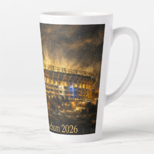 Taza De Café Latte Elegante Estadio de México en la Copa del Mundo de