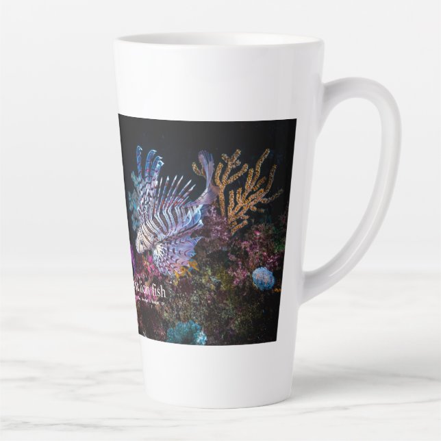 Taza De Café Latte Elegante Lionfish (Derecha)