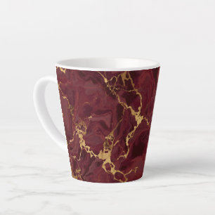 Taza De Café Latte Elegante lujo moderno mármol burgundy oro