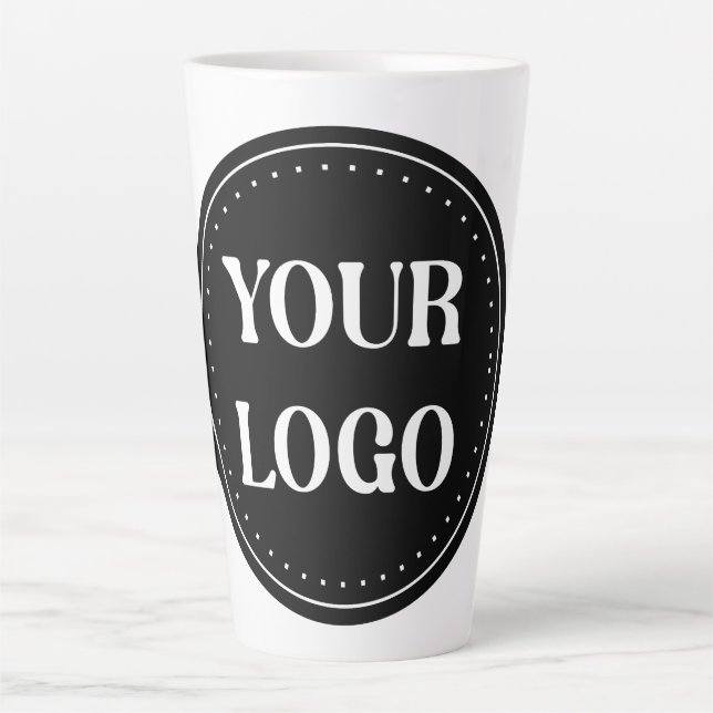 Taza De Café Latte elegante, moderno, refinado y editable. (Anverso)