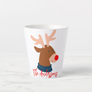 Taza De Café Latte Elegante Nuestra Primera Navidad como Sr. y Sra. C