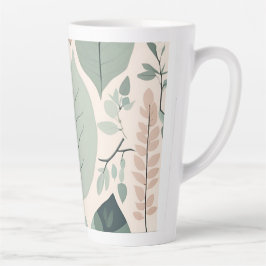 Taza De Café Latte Elegante obra natural