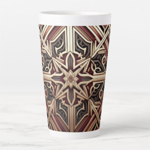 Taza De Café Latte Elegante patrón geométrico moderno de estrellas