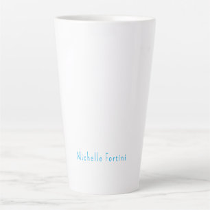 Taza De Café Latte Elegante Plano Simple Minimalista