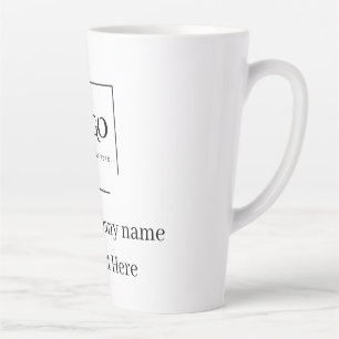 Taza De Café Latte Elegante plantilla de tu logo personalizada