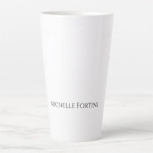 Taza De Café Latte Elegante, sencillo, Minimalista tu nombre