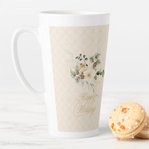 Taza De Café Latte Elegantes Navidades Entreteniendo bandeja de servi
