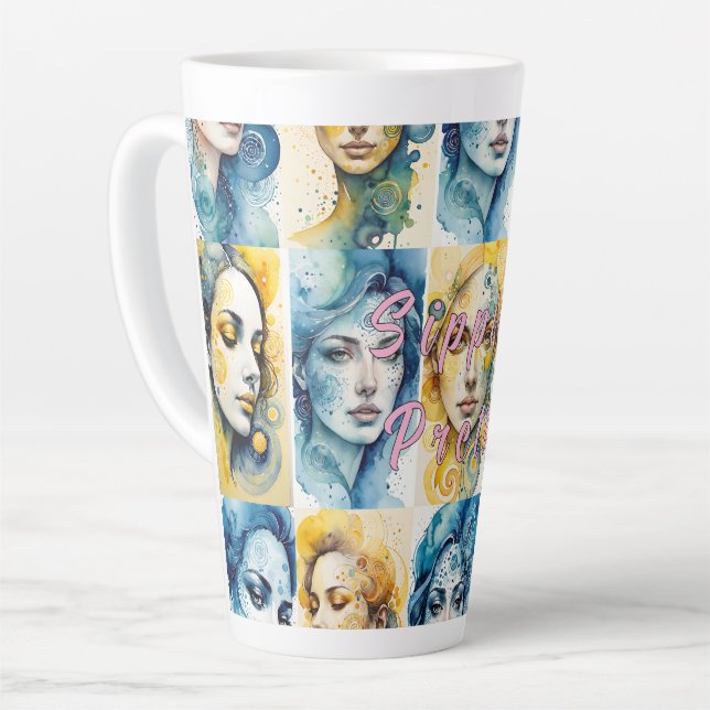 Taza De Café Latte Eleganz 1 Latte Mug (Ángulo izquierdo)