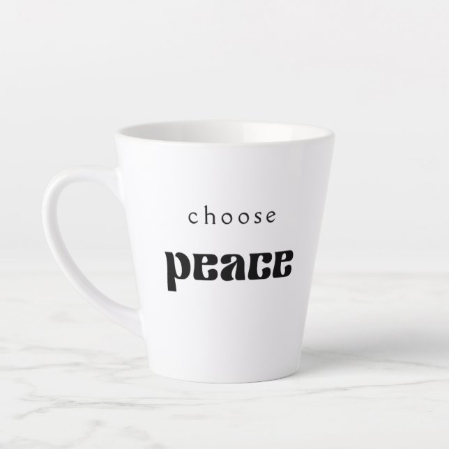 Taza De Café Latte Elegir Mug de paz (Izquierda)