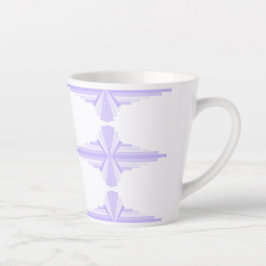 Taza De Café Latte Elemento Art deco en lila y púrpura