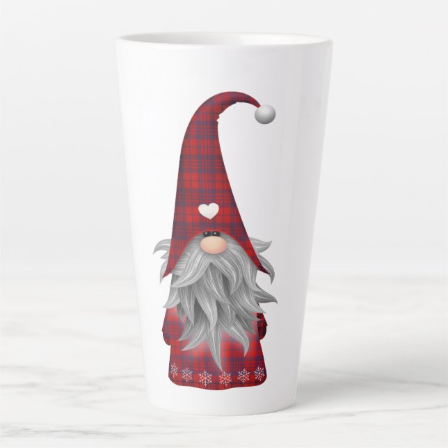 Taza De Café Latte Elf Gnome, Navidades de Cute (Anverso)