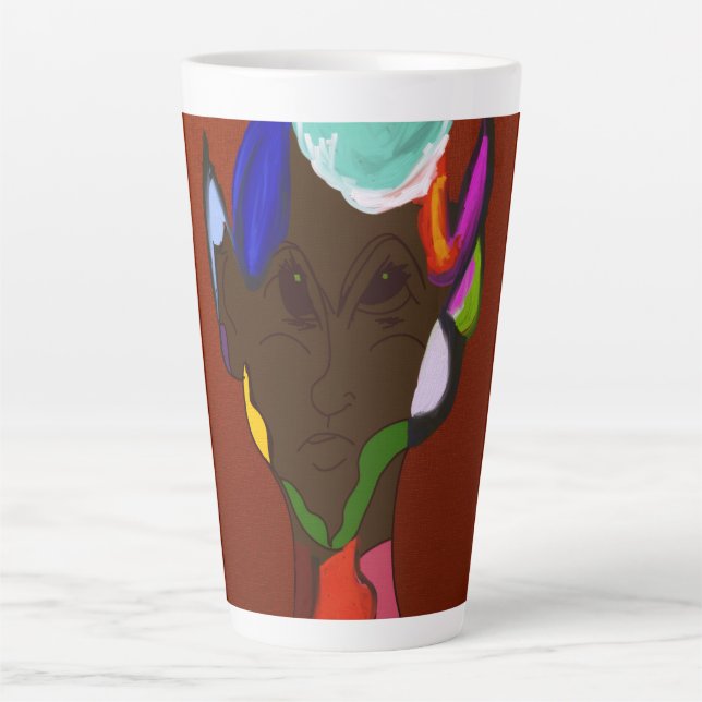 Taza De Café Latte Elf Map Art  (Anverso)