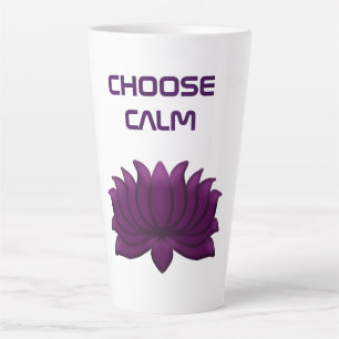 Taza De Café Latte Elige Flor de Loto Púrpura Tranquila
