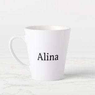 Taza De Café Latte eliminar texto agregar propio diseño 12 oz Pequeña