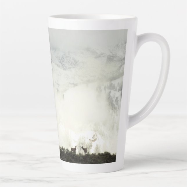Taza De Café Latte Elk en el Parque Nacional de Grand Teton (Derecha)